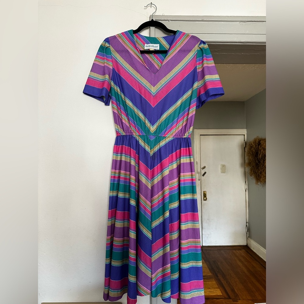 Vintage Cora’s closet short sleeved A-line dress. Women’s 14p.